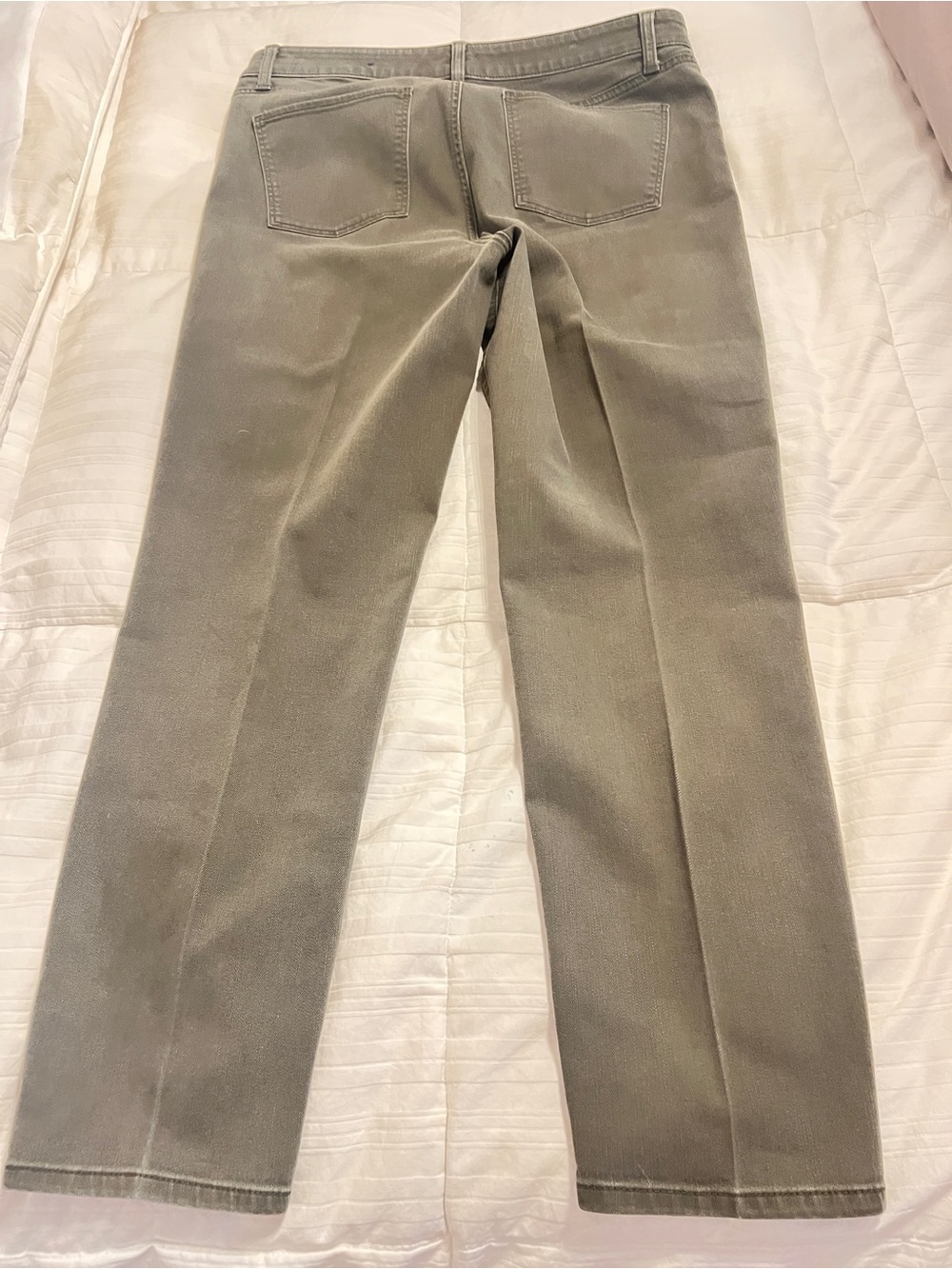 Talbots Flawless Slim Ankle Jeans in Olive Gray Size 12 - Picture 2 of 5